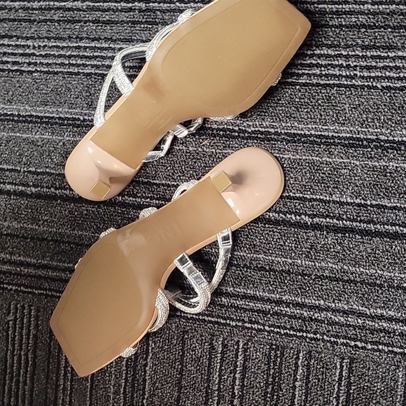 INC Sparkly Silver Kitten Heels. New With Tags. - Picture 3 of 4